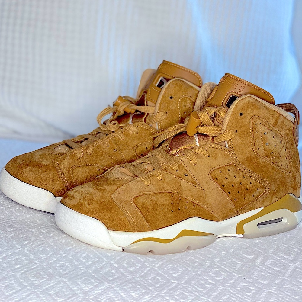 NIB AIR JORDAN 6 Retro BG Wheat - NEVER WORN 6Y/7.5W/6M